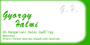 gyorgy halmi business card